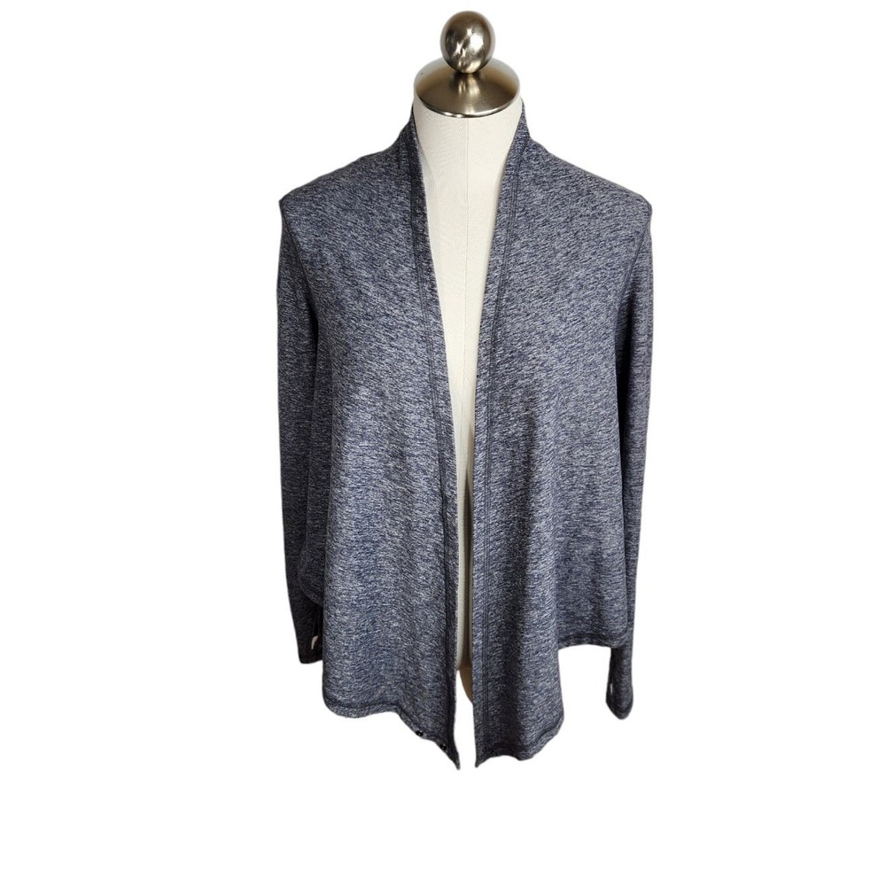 Ivivva Lululemon Fours A Charm Wrap Cardigan Girls Size 12 Heathered‎ Grey